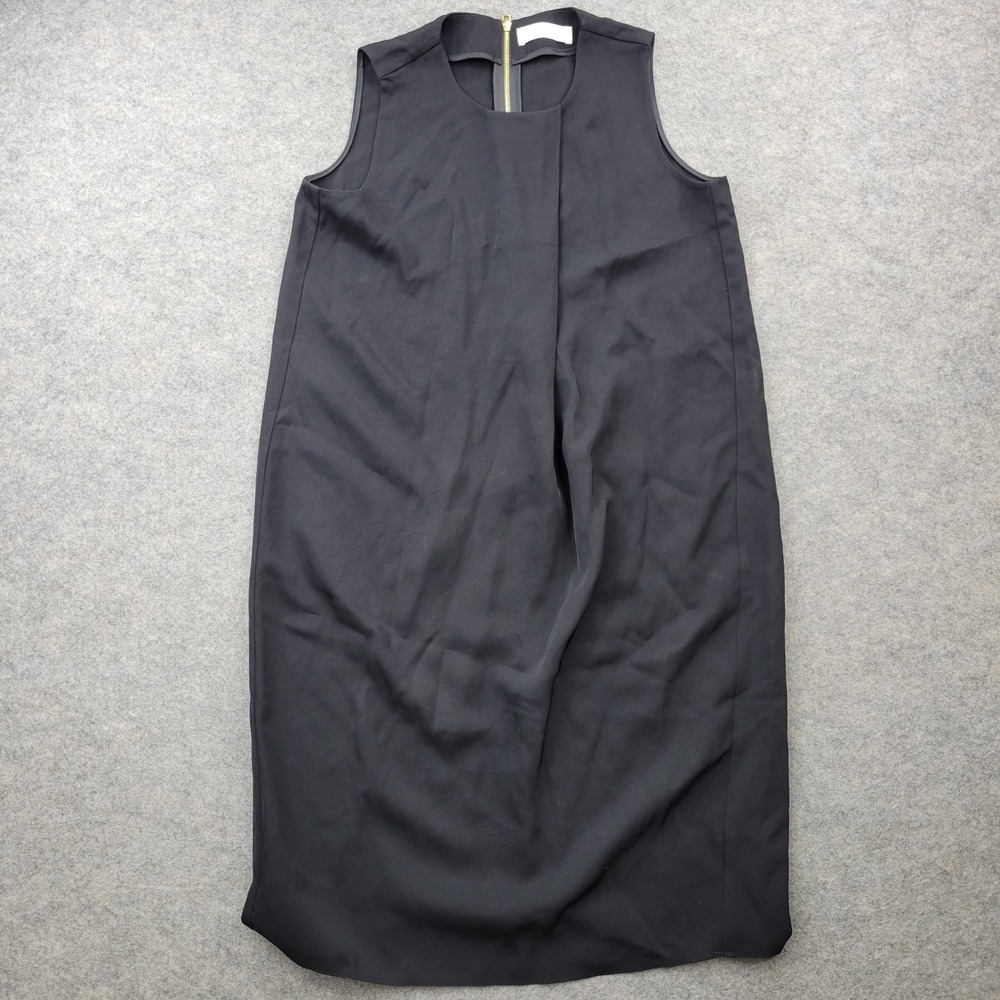 Everlane Black Dress‎ Size 0 Triacetate Sleeveless Back Zip Shift Minimalist
